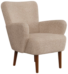 FLEXISPOT Bouclé fauteuil met houten poten (Wing)