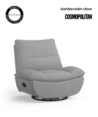FLEXISPOT Draai- en Schommel Relaxstoel met Stevig Metaal Onderstel - Lotus - (Lichtgrijs)