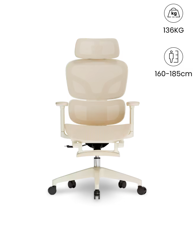 FLEXISPOT Ergonomische Mesh-bureaustoel, Abrikoos Kleuren (BS5W)