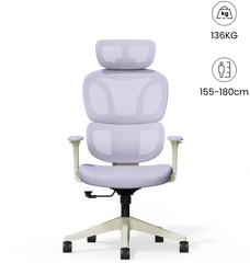 Ergonomische Bureaustoel -  Office Chair - met voetensteun - Volwassenen - Paars - BS5PP-F2 - FLEXISPOT