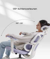 Ergonomische Bureaustoel -  Office Chair - met voetensteun - Volwassenen - Paars - BS5PP-F2 - FLEXISPOT