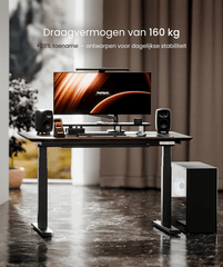 Zit sta bureau - Elektrisch - Verstelbaar - Bureauframe - Zwart - E7B - FLEXISPOT