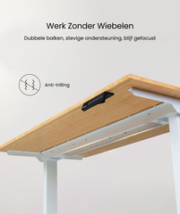 Zit sta bureau - Elektrisch - Verstelbaar - Bureauframe - Wit - E5W - FLEXISPOT