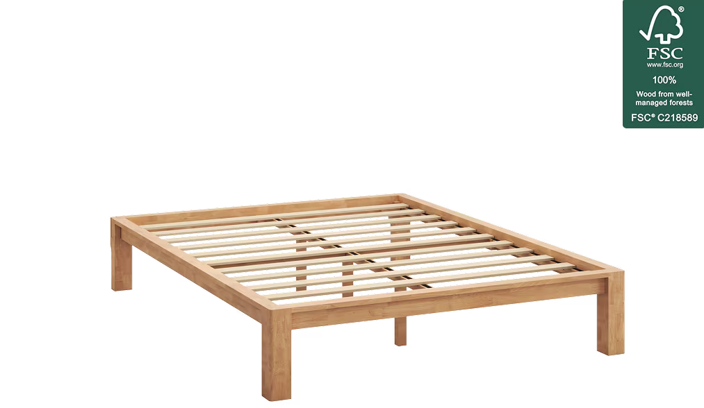 FLEXISPOT Massief houten bed met Japanse steekverbinding (Kana)
