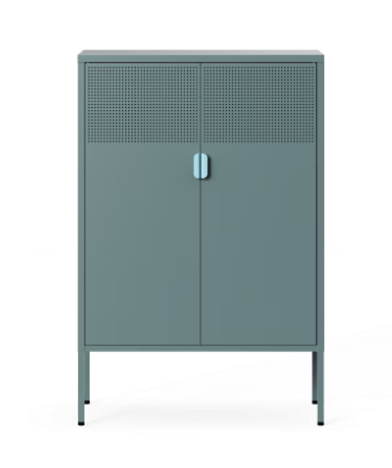 Archiefkast - Kantoorkast - Metalen kast met deuren - Grijs/Blauw - CB10 - FLEXISPOT