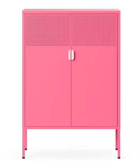 Archiefkast - Kantoorkast - Metalen kast met deuren - Roze - CB10 - FLEXISPOT