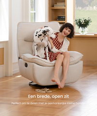 Fauteuil - Relaxfauteuil - Relaxstoel - Schommelstoel - Beige - XC6-BG - FLEXISPOT