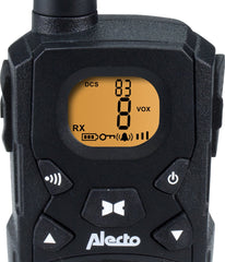 Alecto FR-50 Portofoon Twinset 8km - Bereik tot 8km en met FM radio - Zwart •