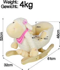 Infantastic Hobbelpaard voor Baby en Kind - Geluidseffecten - Wit/Roze