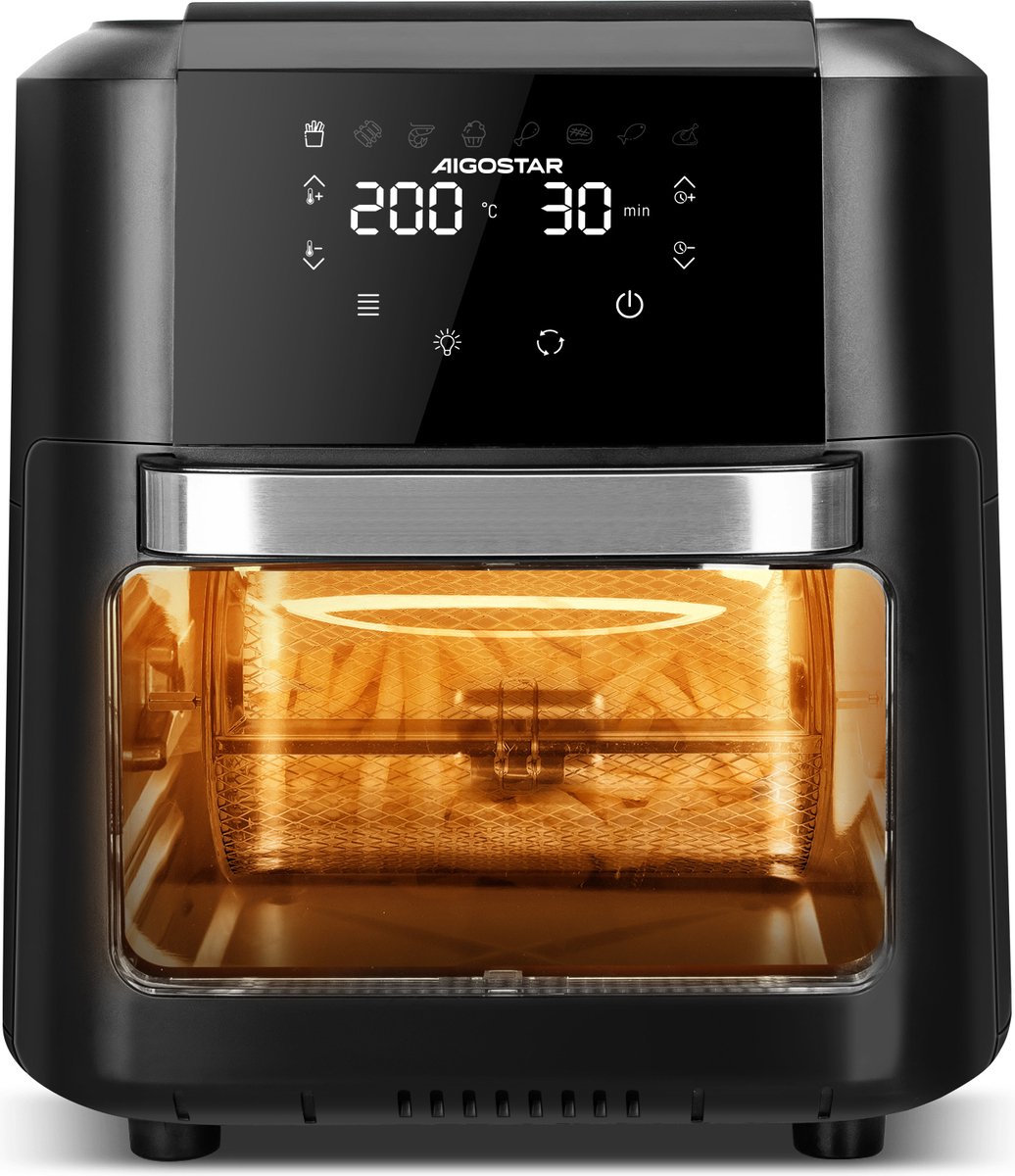 Airfryer oven XXL - heteluchtfriteuse - 12L - 1700W - Zwart