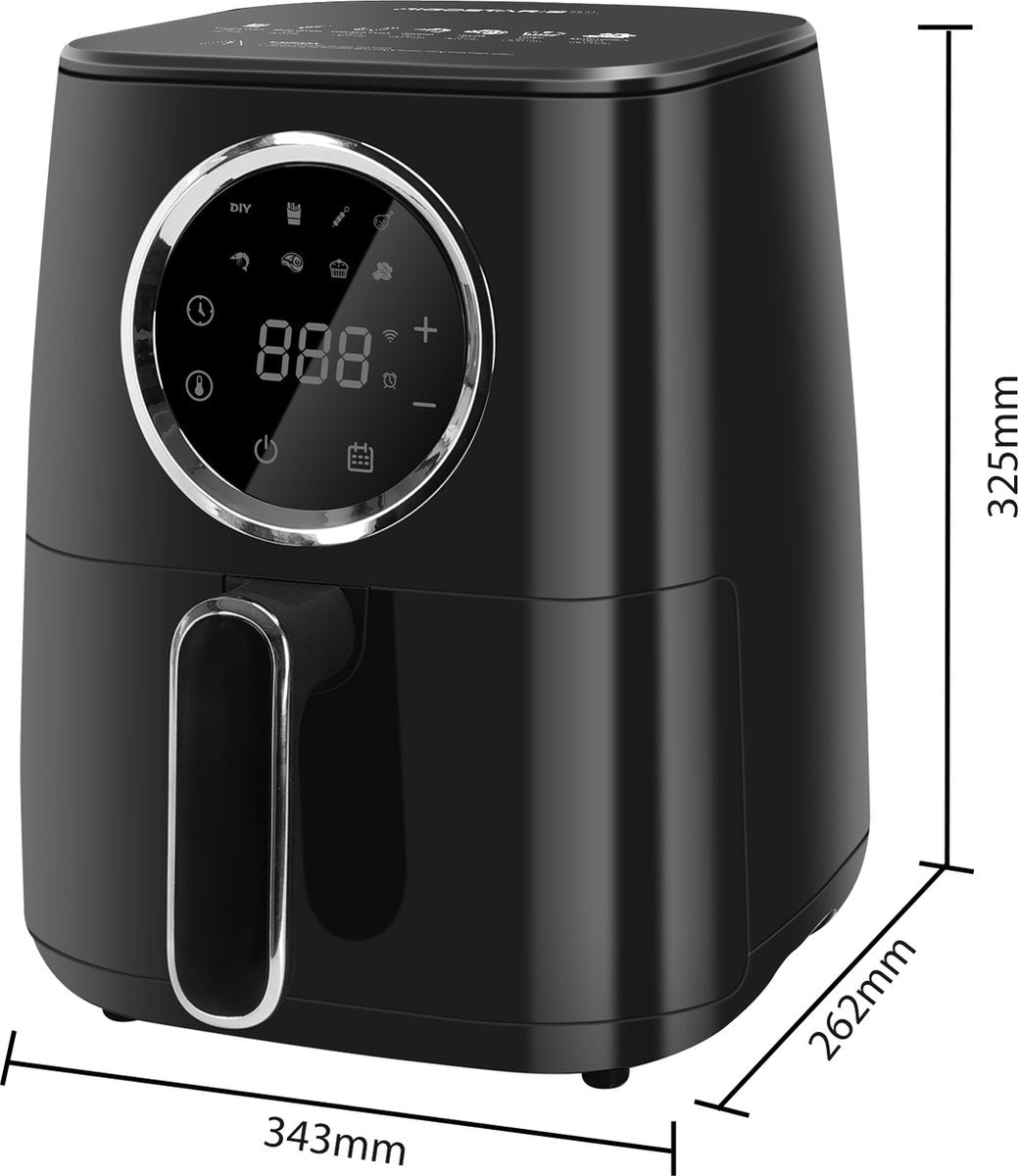 Aigostar Airfryer - Heteluchtfriteuse - 4,5L - 1400W - Zwart