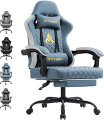 Ergonomische Bureaustoel -  Office Chair - Gamestoel - Volwassenen - Blauw - SYMINO