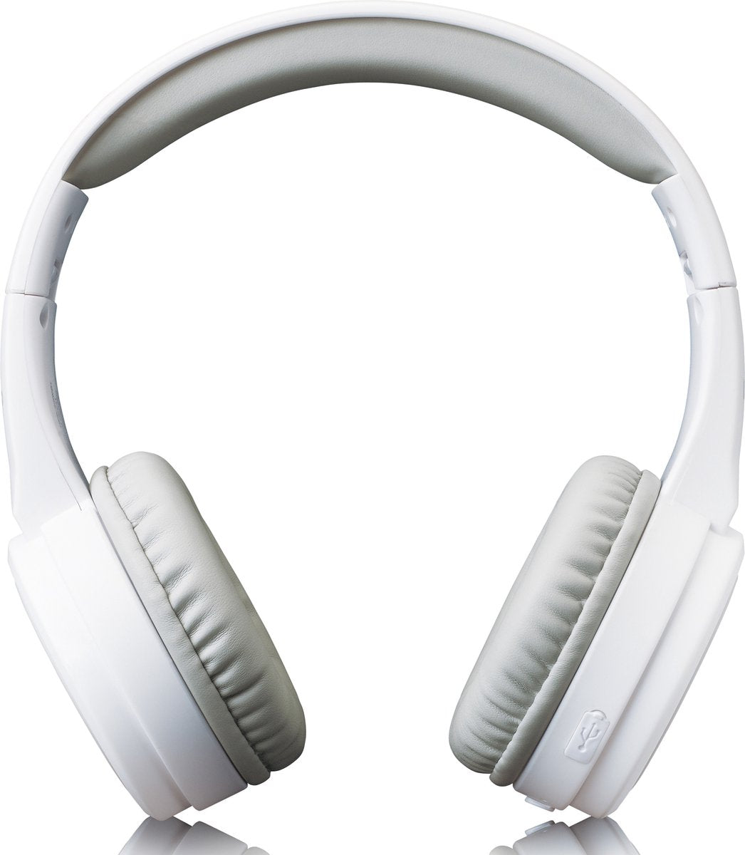 Koptelefoon - Draadloos - Bluetooth - Hoofdtelefoon - Wit - Lenco - HPB-330WH •