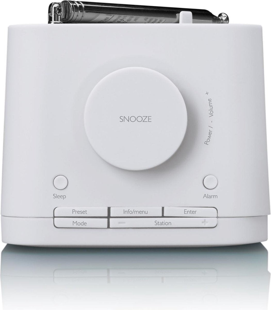 Lenco CR-620WH - Wekkerradio met DAB - Alarmfunctie - Wit