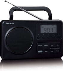 Radio op Batterijen - Draagbare Radio - FM Radio - Zwart - MPR-035BK - Lenco •