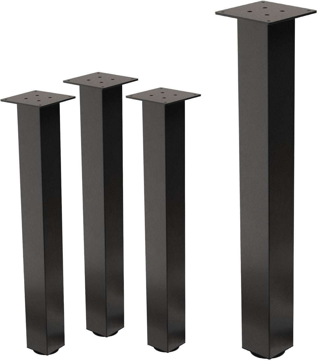 Tafelpoten - Metaal - Set van 4 - 72 cm - Donkergrijs - ML-Design