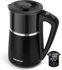 Waterkoker met temperatuurregeling - met LED - 1.7L - 2200W - Zwart