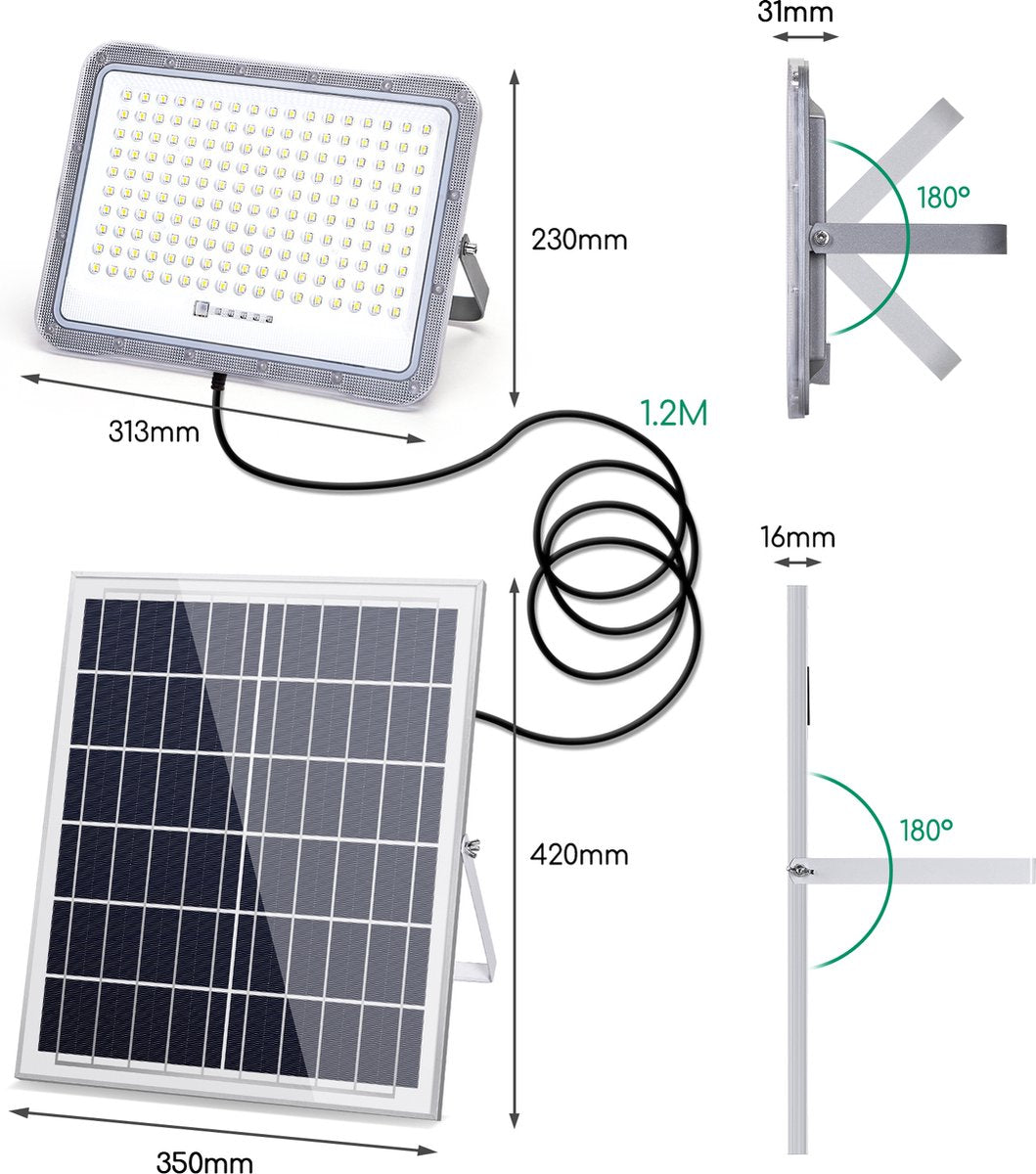 Aigostar LED Buitenlamp - Schijnwerper - Buitenverlichting - 200W