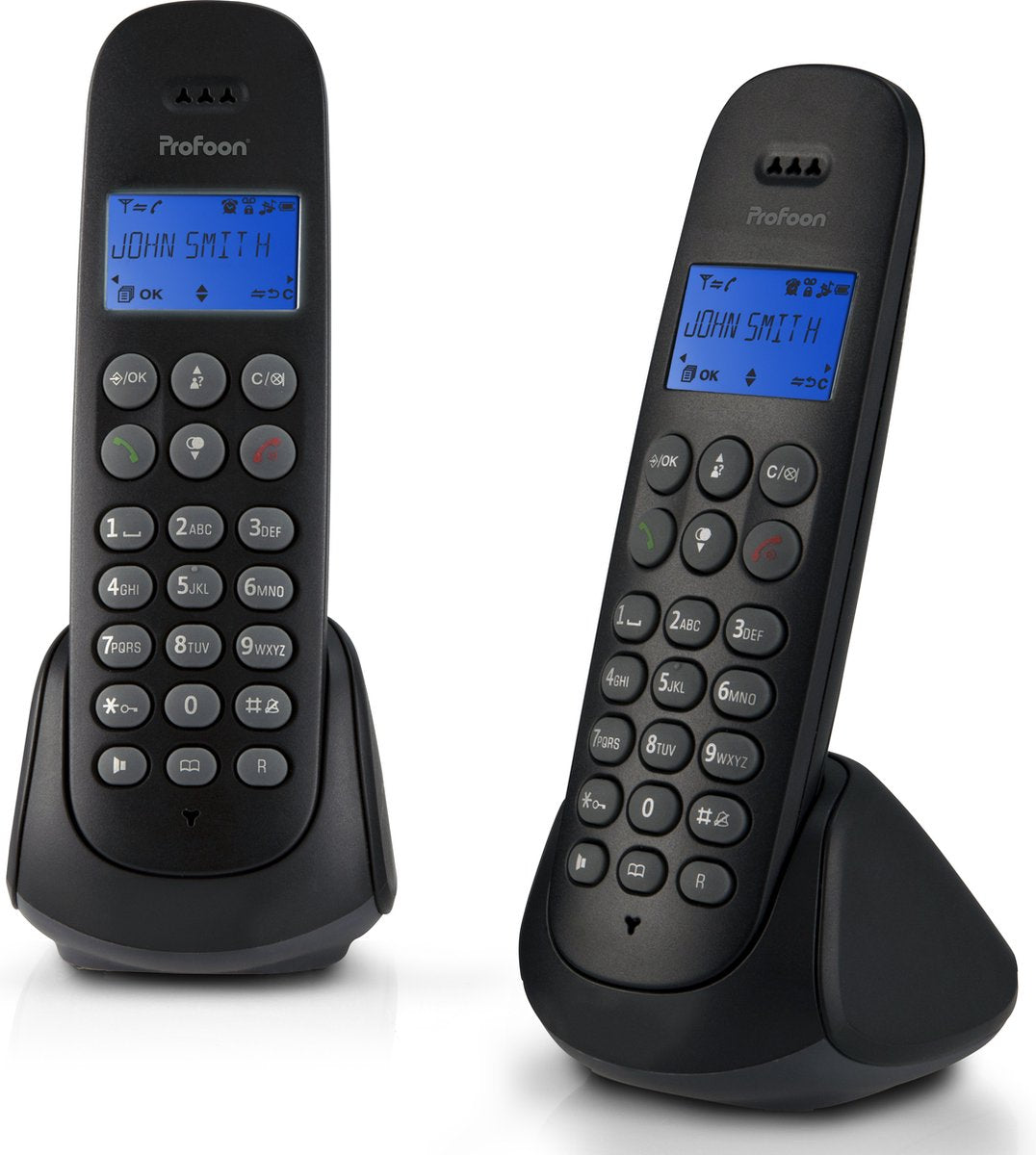 Profoon PDX-320 DECT telefoon - Verlicht Display - Zwart