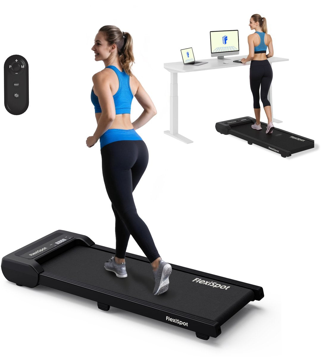 Loopband - Walking pad - Wandelband - 1-6km/u - Zwart - FLEXISPOT