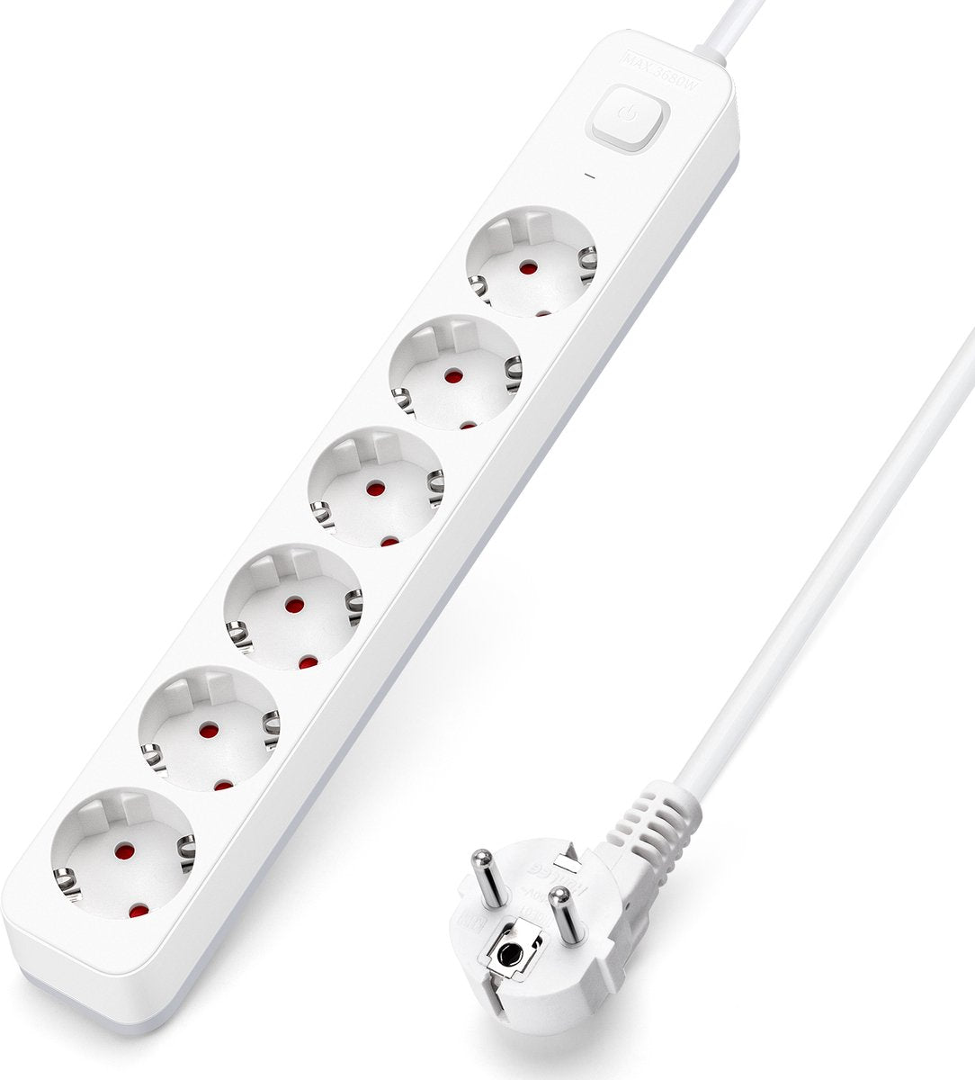 Stekkerdoos - Verlengsnoer - Verlengkabel - 1,5M - Wit - Aigostar