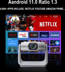 Beamer - Projector - 8000 Lumen - 1080P Full HD - Grijs - Lumenix®