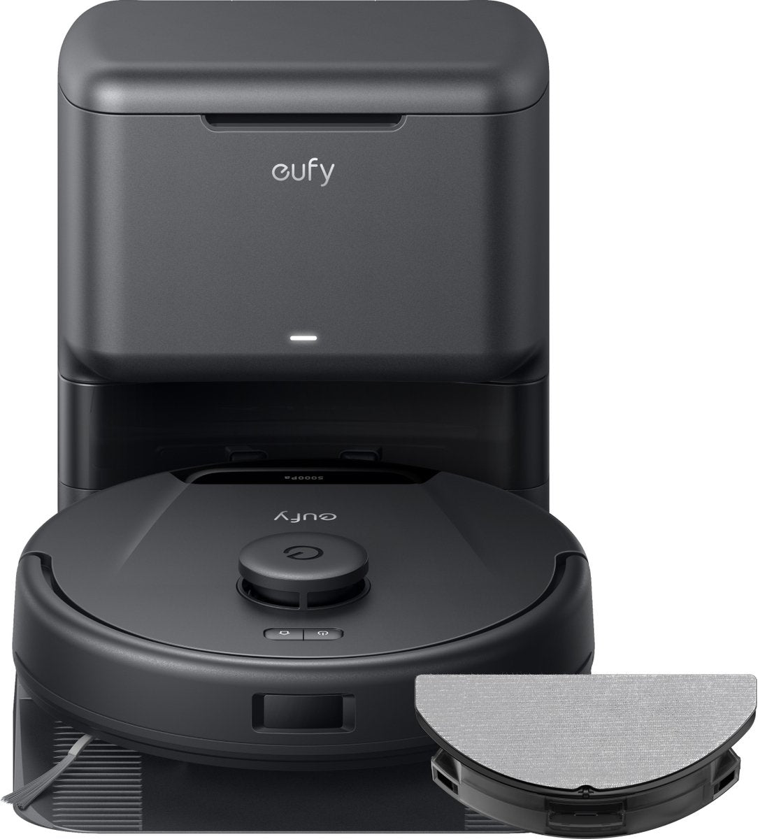 eufy Clean L60 Hybrid SES Robotstofzuiger met dweilfunctie - Robot Vacuum - 5.000Pa Zuigkracht - Met automatisch leegstation - Bestuurbaar via smartphone •
