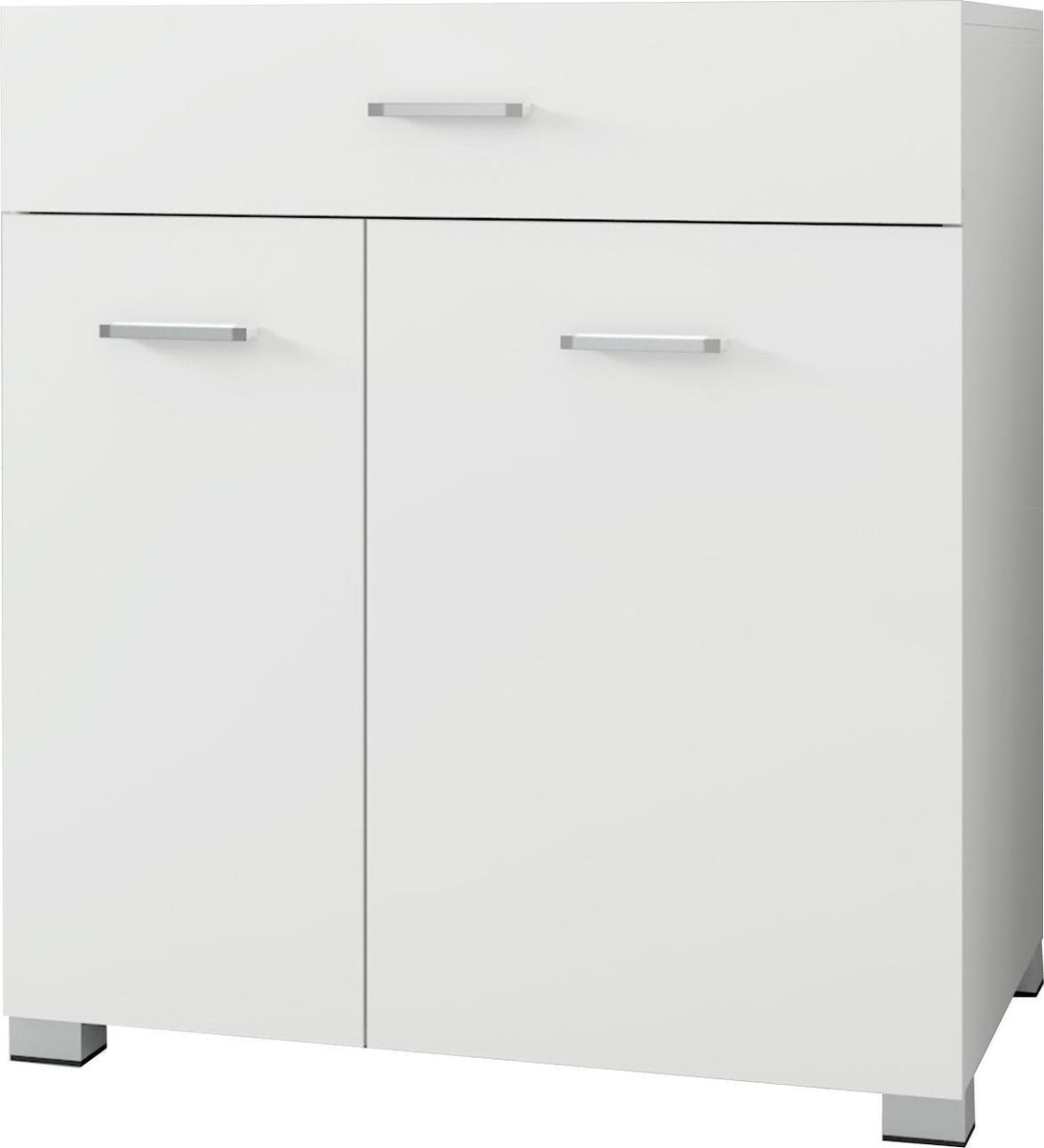 Wastafelkast - Wastafelmeubel - Wastafelonderkasten - 75x78,5x45 cm - Wit - ML-Design