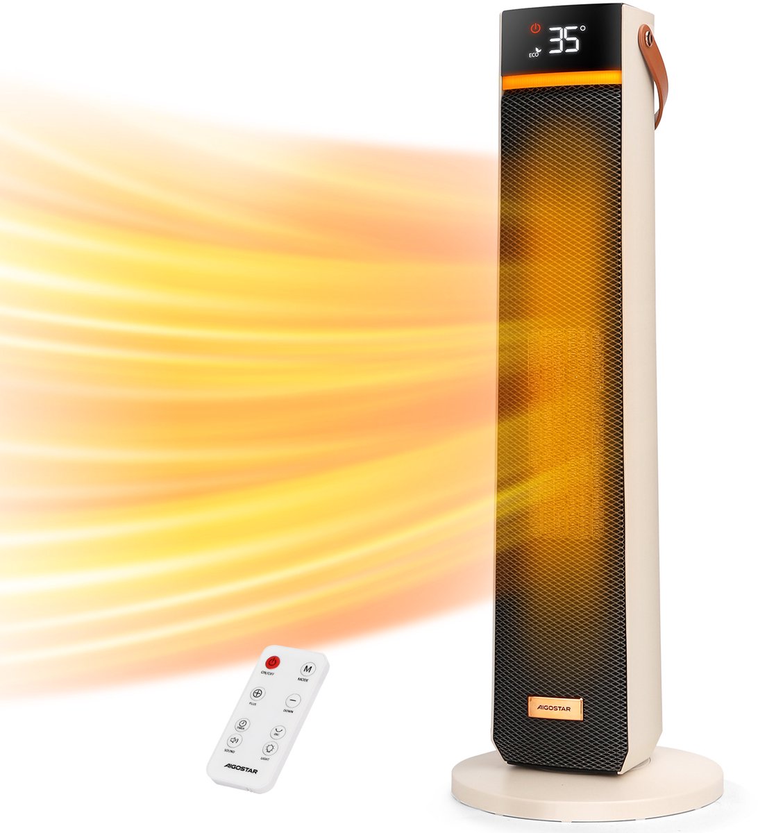 Elektrische Kachel - Keramische Ventilatorkachel - Heater - 2000W - Wit - Aigostar