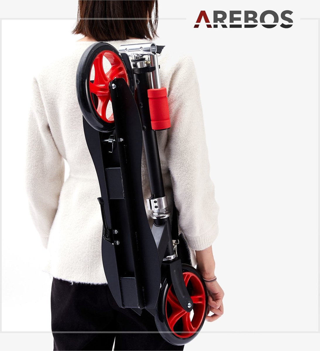 AREBOS Stepjes - Kinderstep - Voor Jongens en Meisjes vanaf 8 Jaar - tot 100kg - Rood