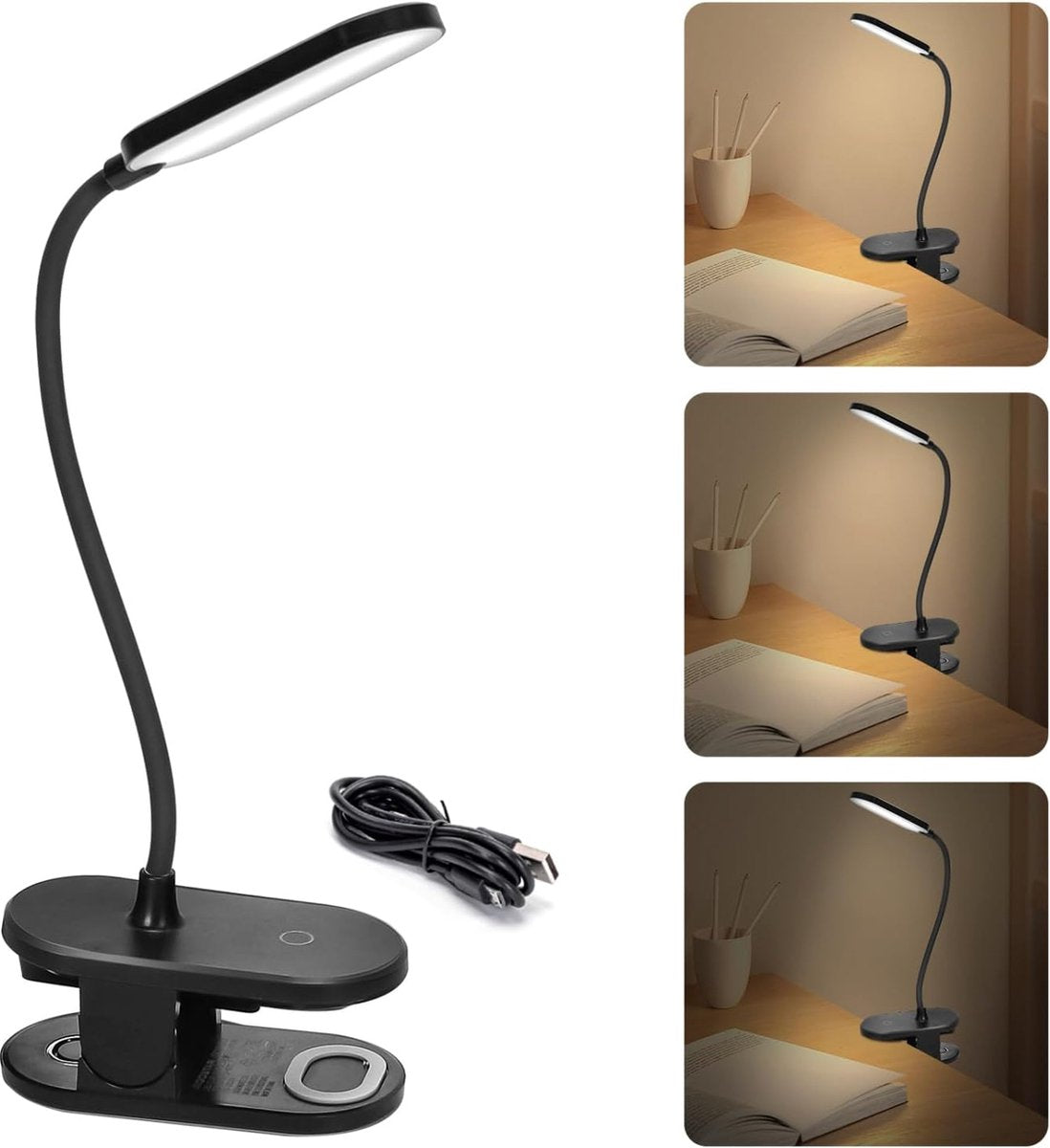 Aigostar Bureaulamp Led - Dimbaar - Touch - Leeslamp - Zwart