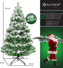 KESSER® Kunstkerstboom - Kerstboom - Kunstmatige Kerstboom van PE - Sneeuw, 140cm