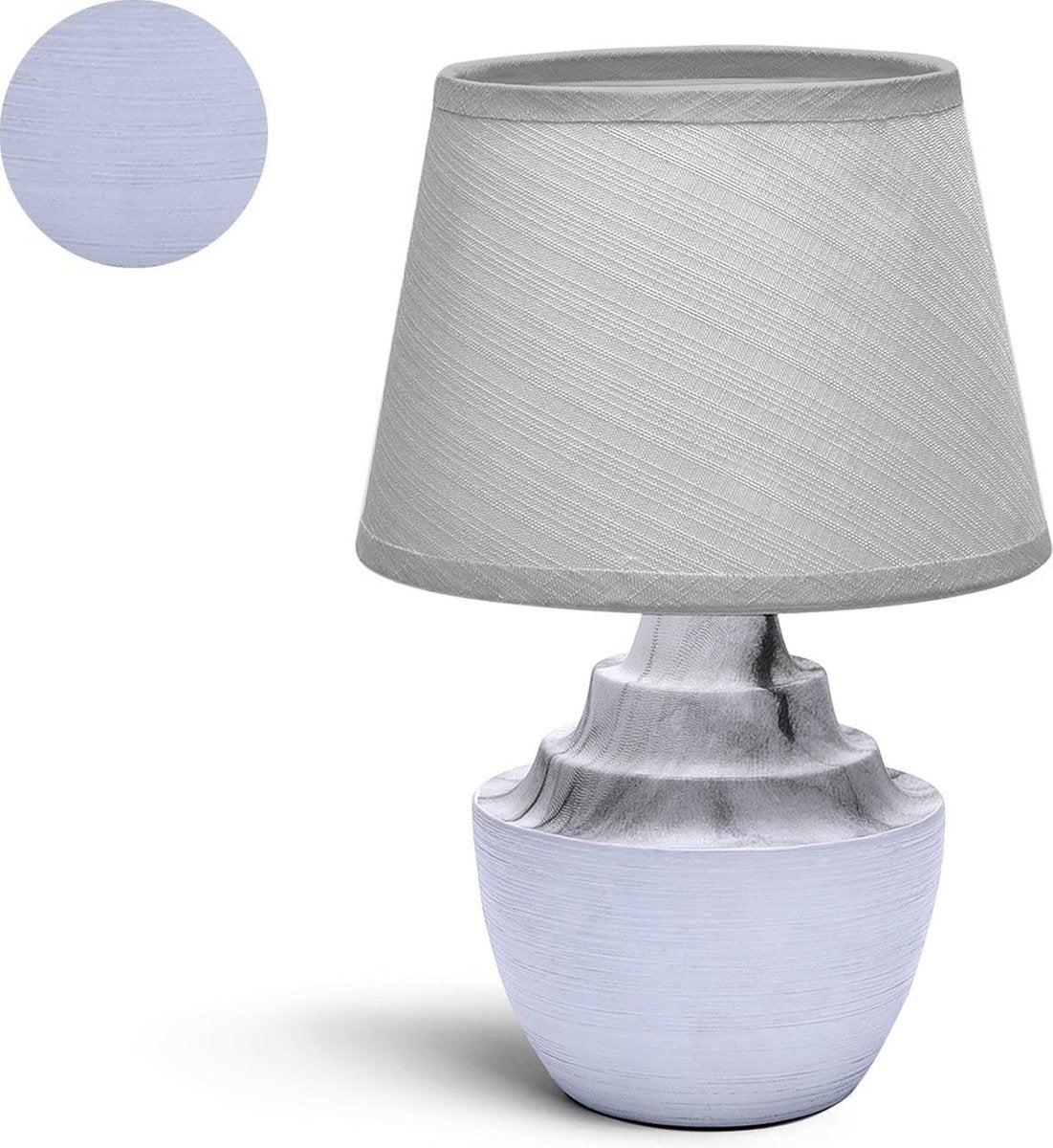 Tafellamp - Bureaulamp - Tafellamp slaapkamer - Grijs - Aigostar