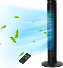 Aigostar Torenventilator - Fluisterstil - Oscillatie - Zwart