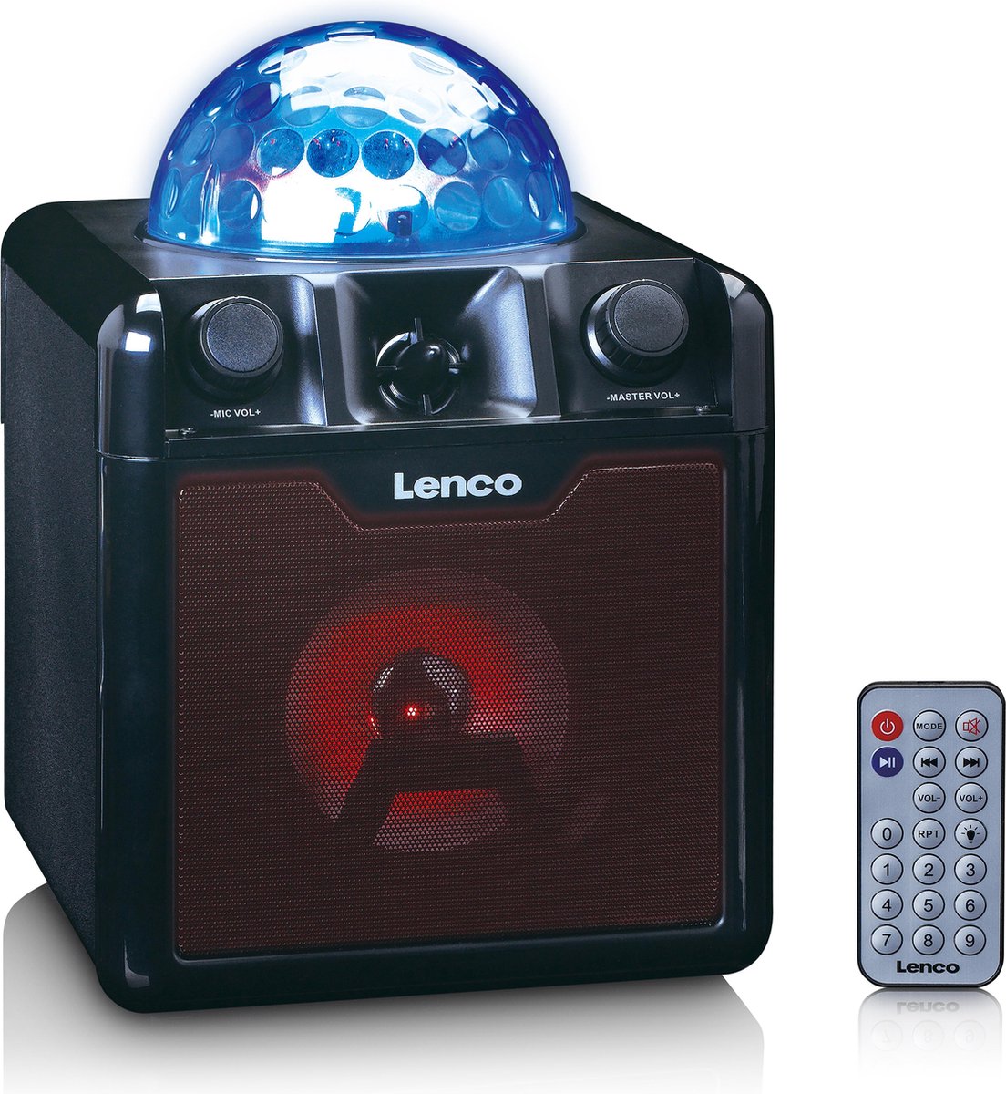 Lenco BTC-055BK - Bluetooth Speaker Draadloos - Karaokeset - Zwart •