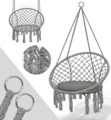 Hangstoel - Binnen & Buiten - Hangschommel - Tot 150kg - Grijs - Tillvex®