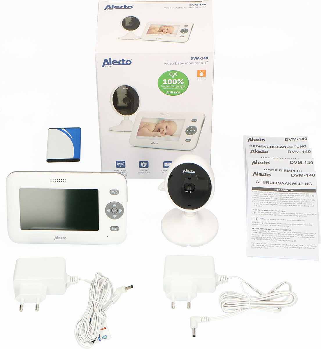 Alecto DVM-140 - Babyfoon met camera - Temperatuurweergave - Wit
