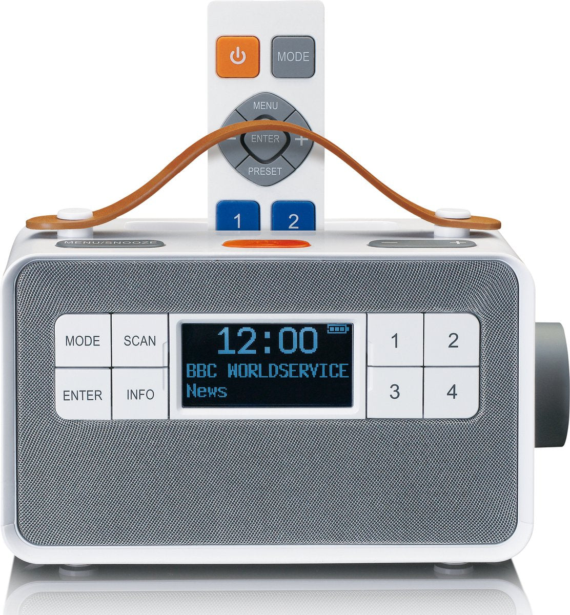 Lenco PDR-065WH - Draagbare DAB Radio voor Senioren - Eenvoudige bediening (EASY) functionaliteit - Wit