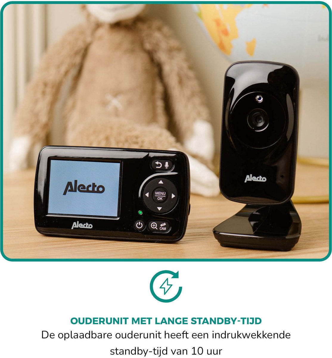 Alecto DVM71BK - Babyfoon met camera - Temperatuurweergave - Zwart