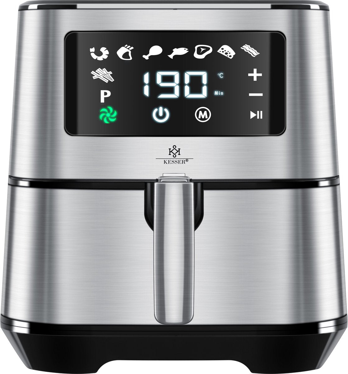 Airfryer XXL - heteluchtfriteuse - 5.5L - 1700W - Zilver
