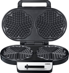 Melissa Wafelijzer - Hartvorm - 1200W - Dubbele Wafelmaker - 10 wafels per keer - 16250087 - Zwart •