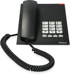 Profoon TX-310 Bureautelefoon - Klassiek desk model met waarschuwingslamp - Zwart •