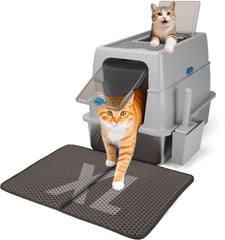 Kattenbak XXL - Kattentoilet - 59x40x44 cm - Grijs - Nobleza
