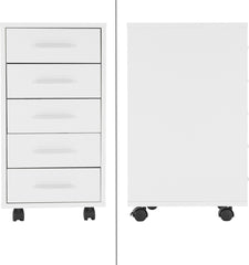 Ladeblok op wielen - Ladeblok bureau - Rolcontainer - Wit - ML-Design