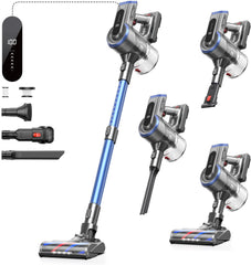 Steelstofzuiger - Draadloos - Stofzuiger Zonder zak - 33KPa - Blauw - Honiture