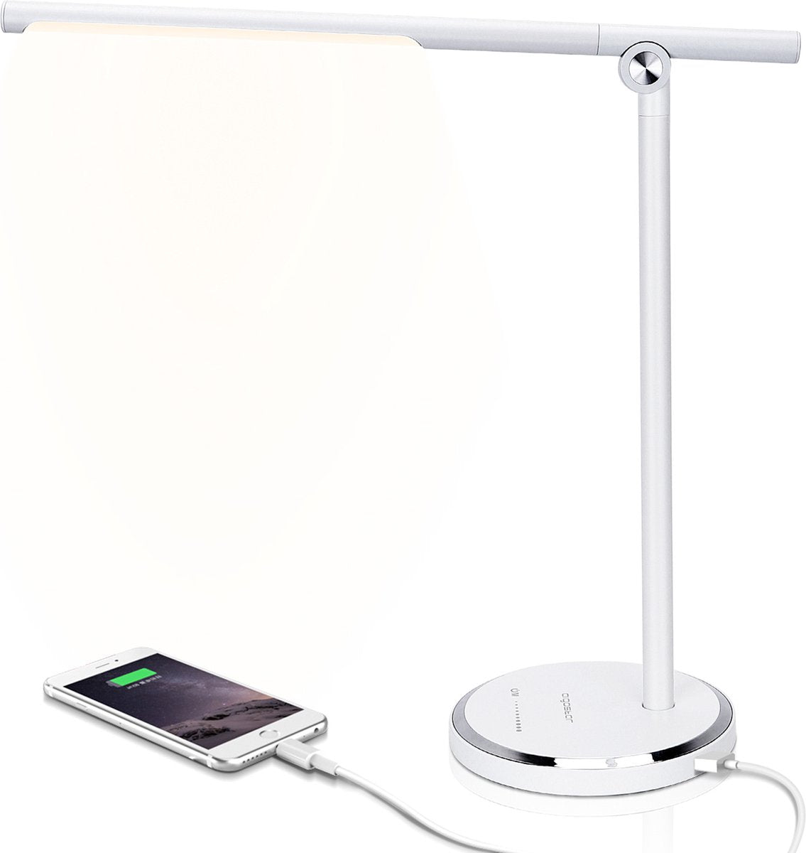 Aigostar Bureaulamp LED -  Dimbaar - Smart Touch - Wit •