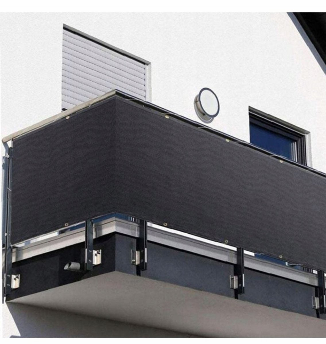 Balkonscherm - Zichtdoek - Balkondoek - 1x4m - Antraciet