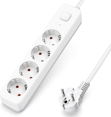 Stekkerdoos - Verlengsnoer - Verlengkabel - 3M - Wit - Aigostar