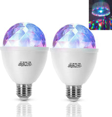 Aigostar 10RZJ - Discolamp - E27 - RGB - Disco Lamp - Party light - Feestverlichting - 3W - 2 stuks