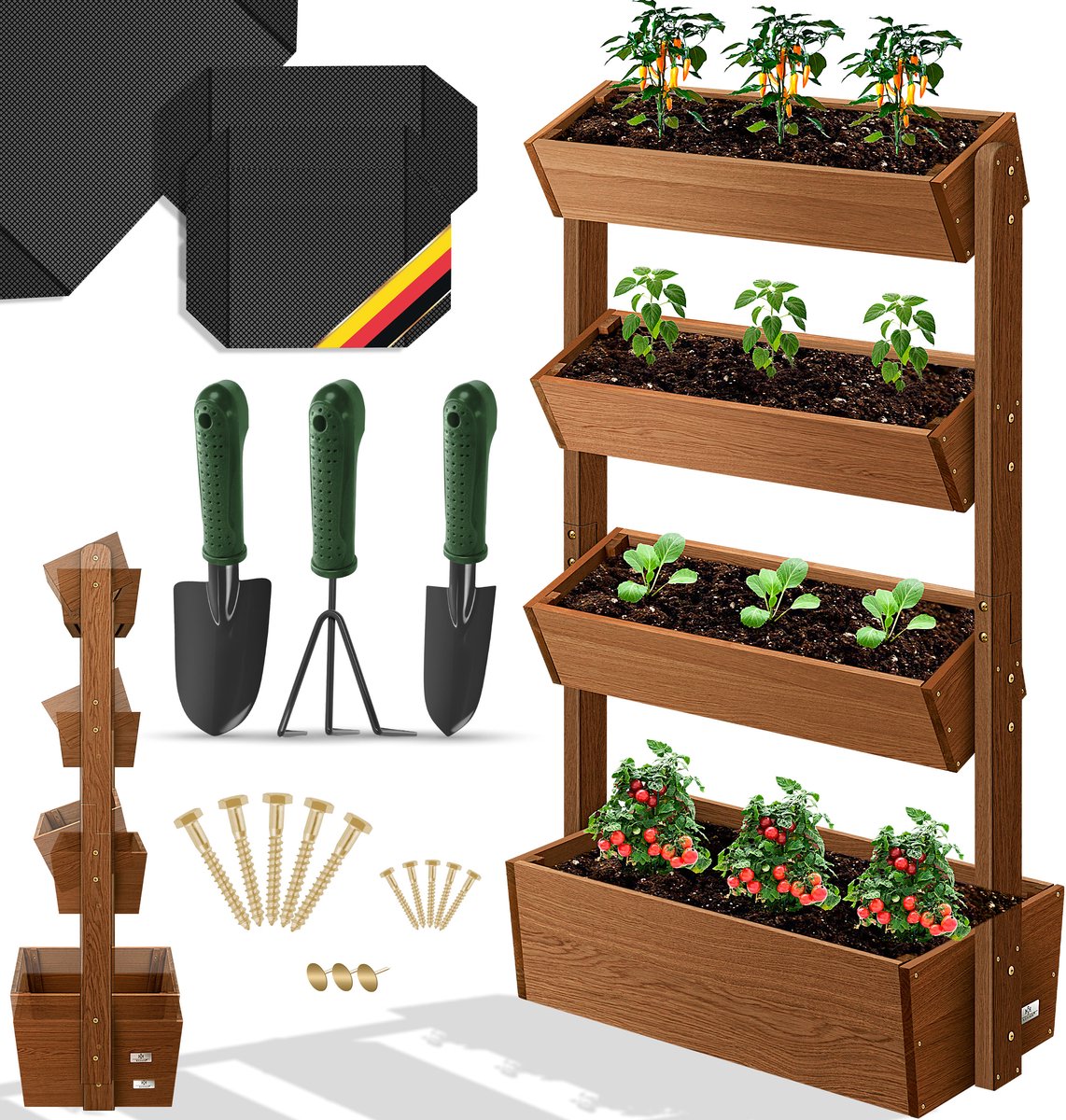 KESSER® Verticale Plantenbakken - Kweekbak - Plantenbak - Bruin